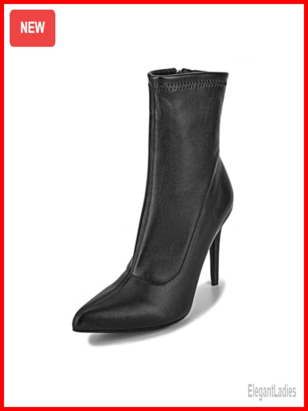 Women's Pointed Toe Stiletto Heel Ankle Boots Side Zipper Booties